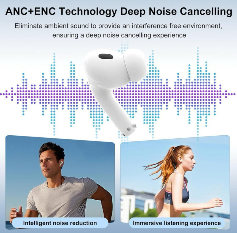 bSmart Touchscreen Bluetooth Earbuds, Full-Color Display, AI Interaction, Offline Playback, Waterproof, Wireless Charging,